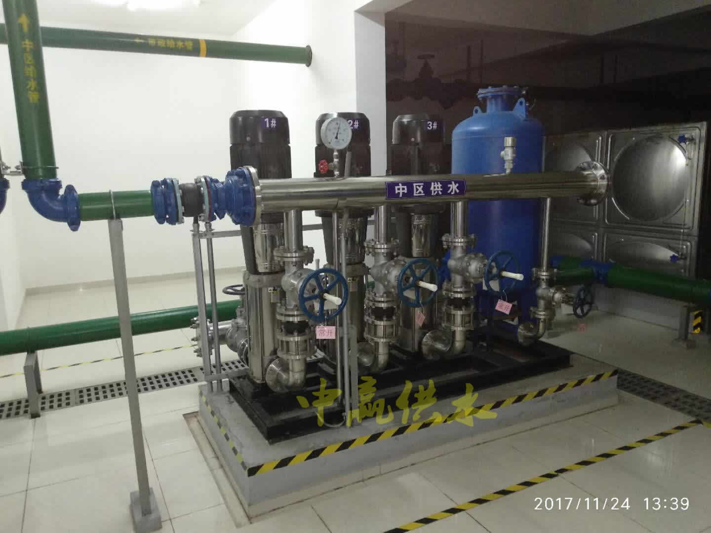 工廠礦業專用全自動無負壓供水設備(自來水-加壓設備-用水點)