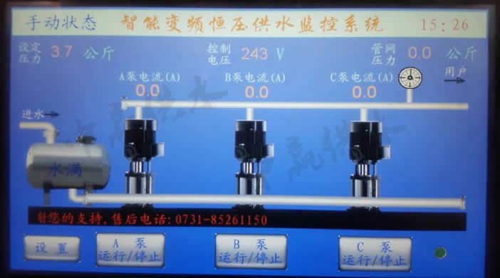 無負壓供水設備變頻器PLC控製櫃調試參數圖